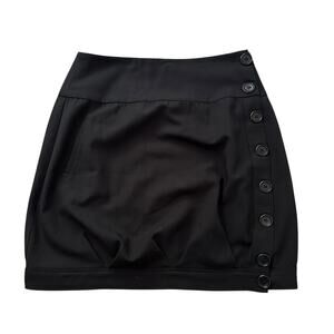 Billtornade black wool blend mini skirt size 38